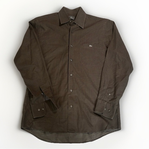 Lacoste Mens Brown Classic Button Down - Picture 1 of 9